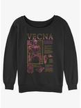 Dungeons & Dragons Vecna Schematic Girls Slouchy Sweatshirt, BLACK, hi-res