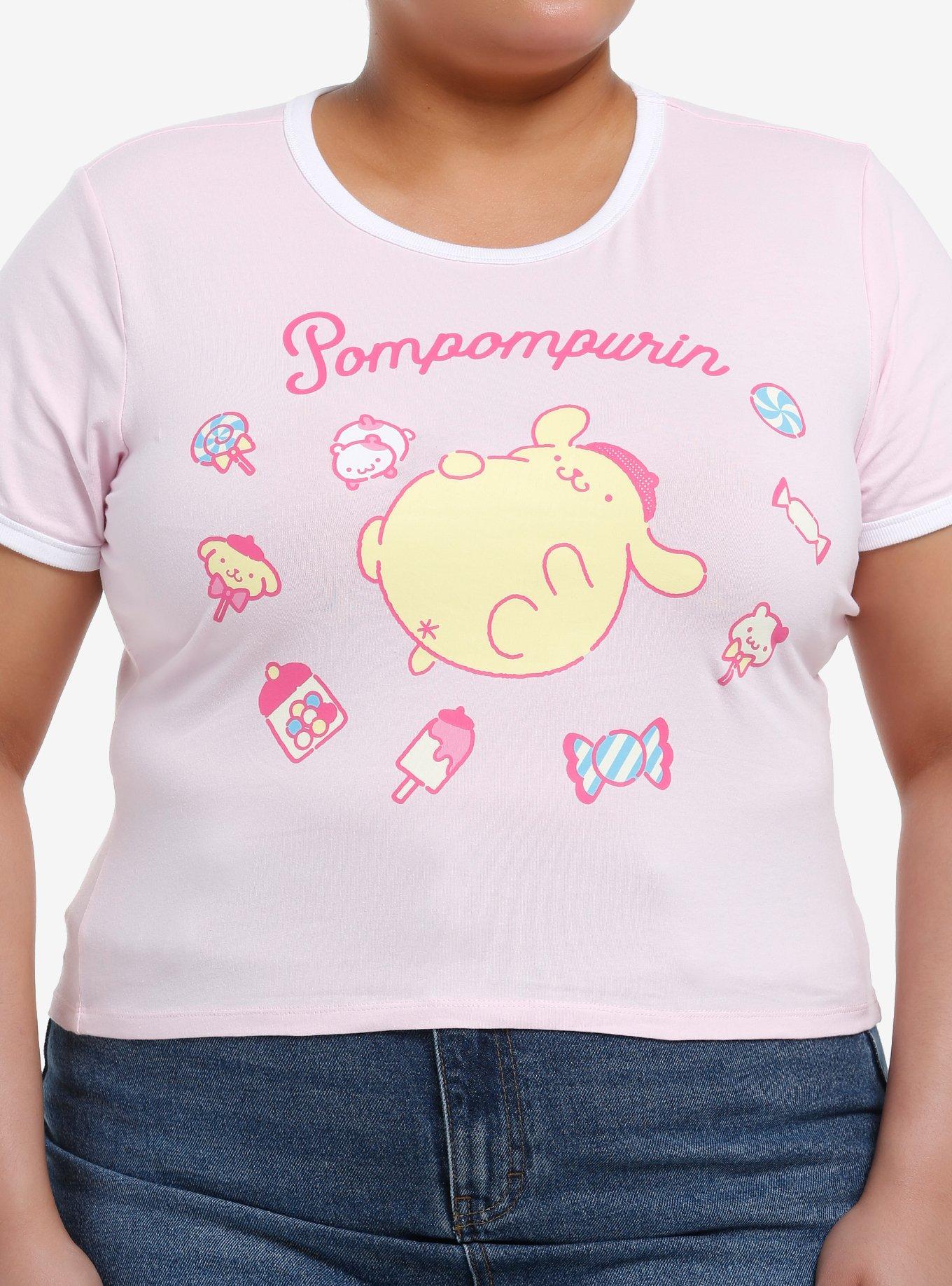 Pompompurin Sweets Girls Ringer T-Shirt Plus Size, , hi-res
