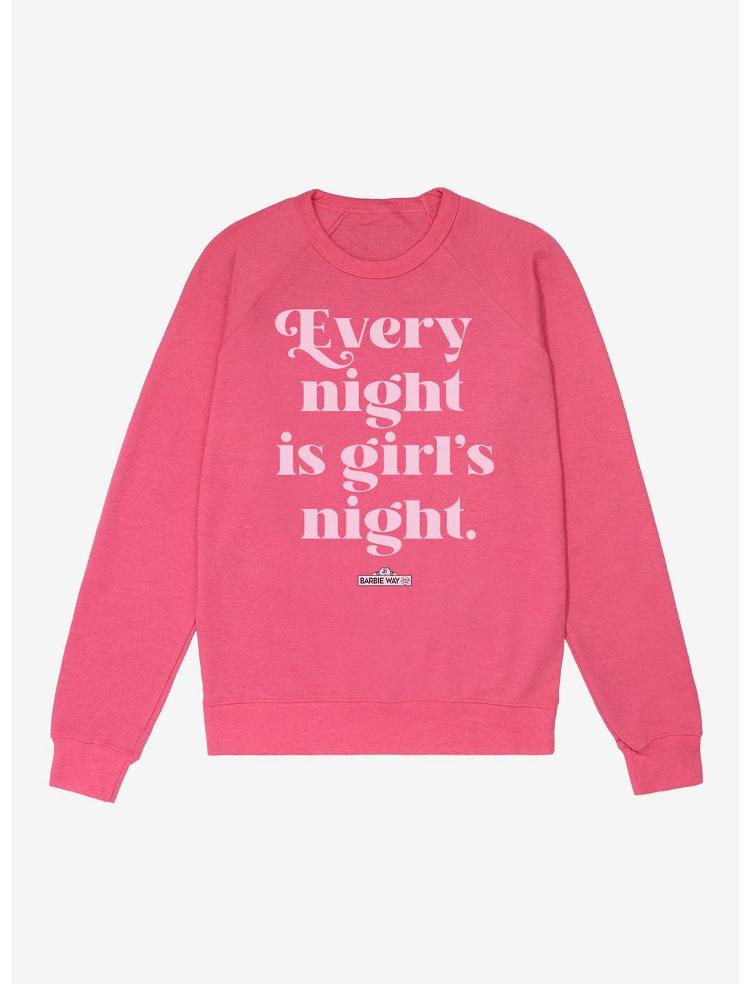 Barbie Girl's Night French Terry Sweatshirt, HELICONIA HEATHER, hi-res