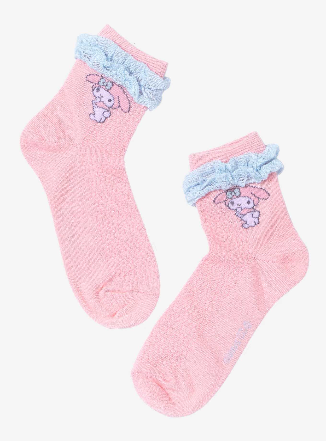 My Melody Ruffle Ankle Socks, , hi-res