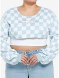 Cinnamoroll Checkered Knit Bolero Girls Crop Top Plus Size, MULTI, hi-res