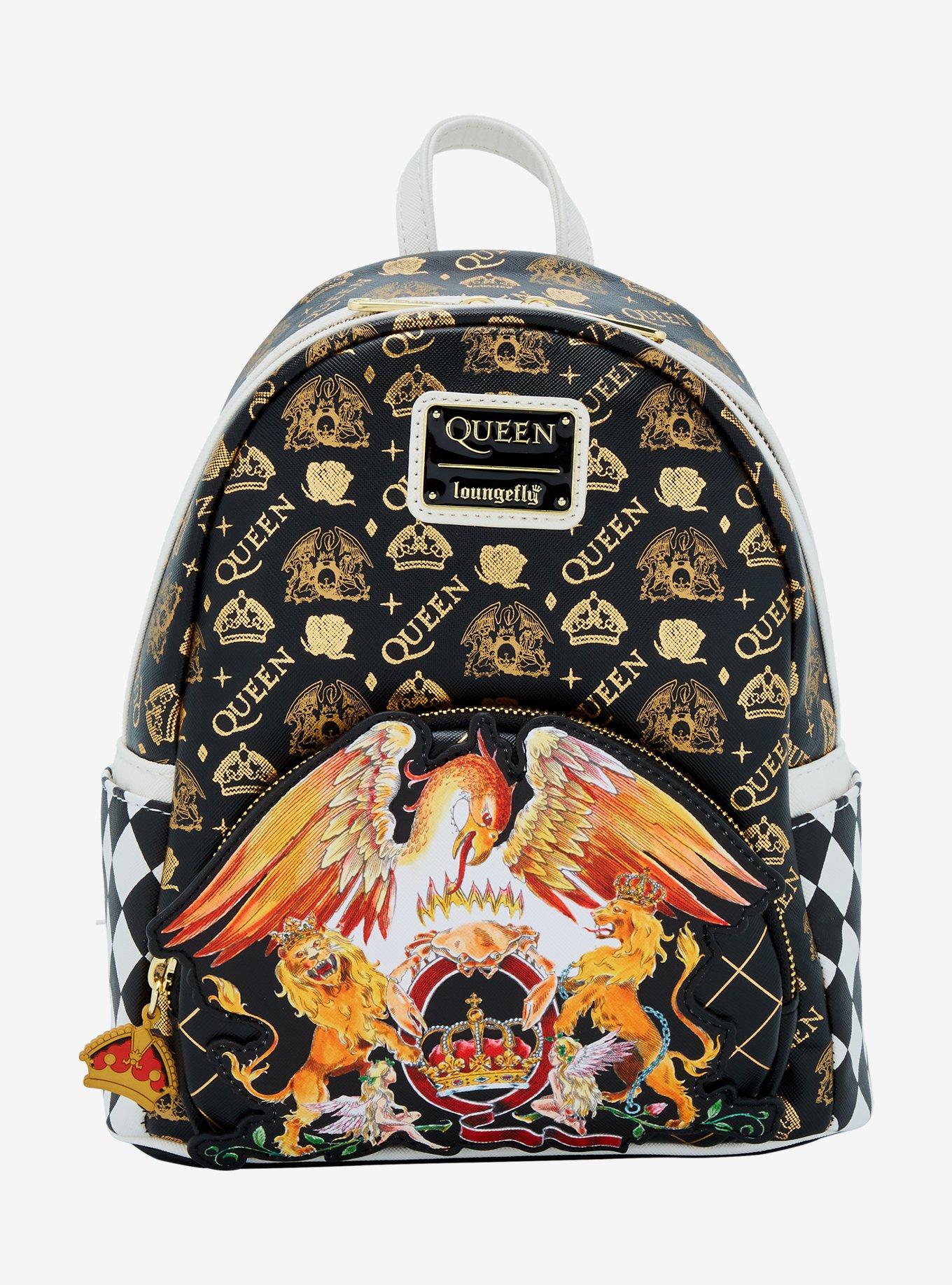 Loungefly Queen Logo Allover Print Mini Backpack, , hi-res