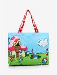 Loungefly The Smurfs Surf Village Canvas Tote Bag, , hi-res