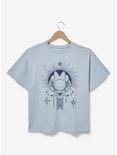 Disney Minnie Mouse Celestial Patterned Rhinestone Women's T-Shirt - BoxLunch Exclusive, LIGHT BLUE, hi-res