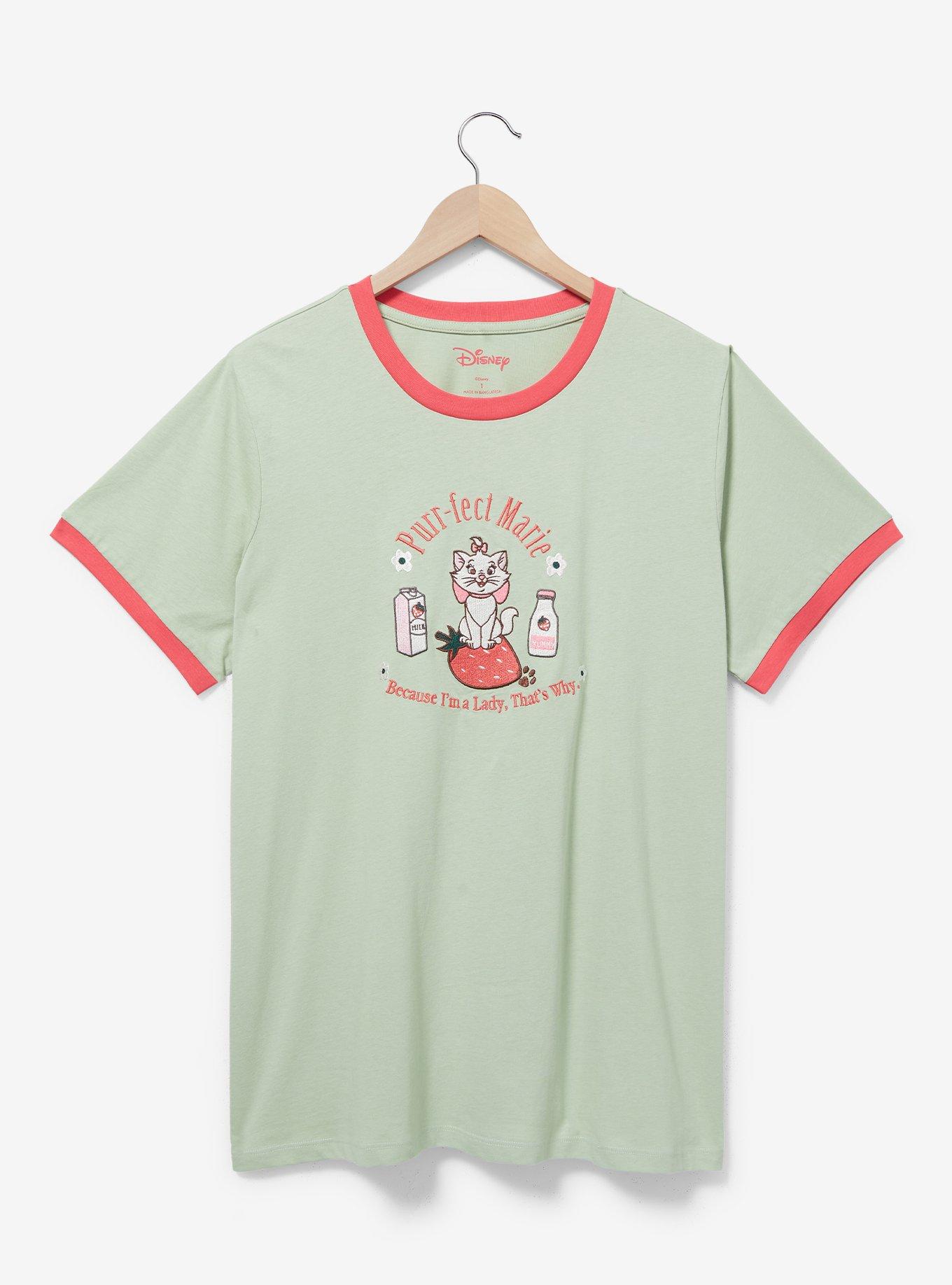 Disney The Aristocats Marie Strawberry Ringer Women's Plus T-Shirt - BoxLunch Exclusive