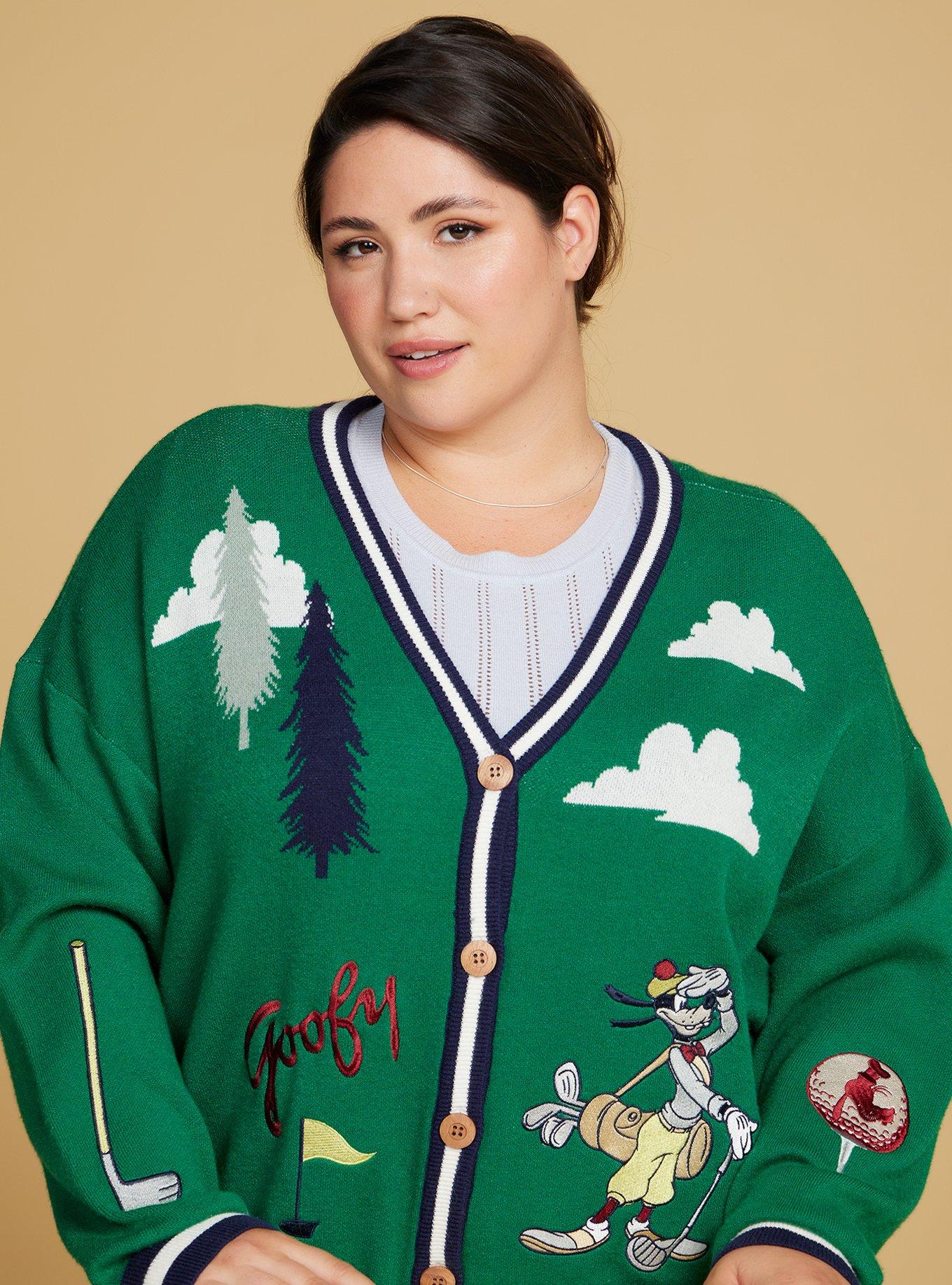 Her Universe Disney Goofy Golf Women's Plus Size Cardigan — BoxLunch Exclusive, , hi-res