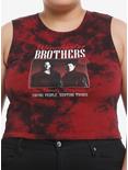 Supernatural Winchester Brothers Tie-Dye Girls Crop Muscle Tank Top Plus Size, MULTI, hi-res