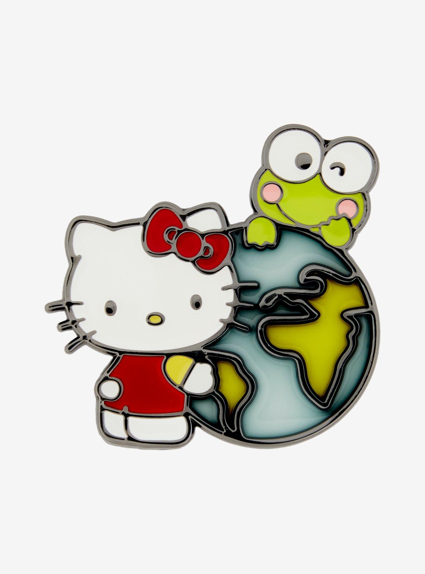 Loungefly Hello Kitty & Keroppi Globe Enamel Pin, , hi-res