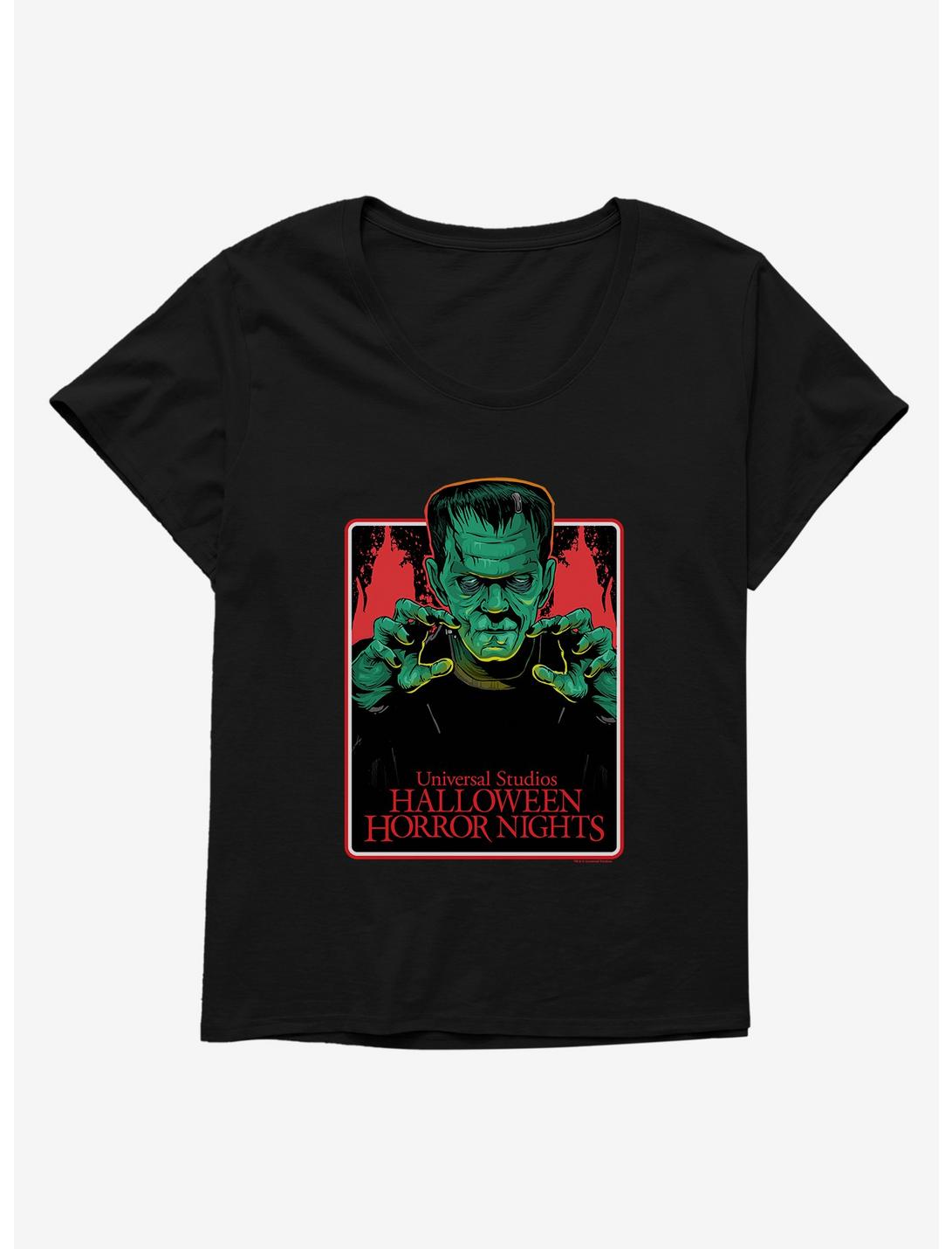 Universal Studios Halloween Horror Nights Frankenstein Womens T-Shirt Plus Size, BLACK, hi-res