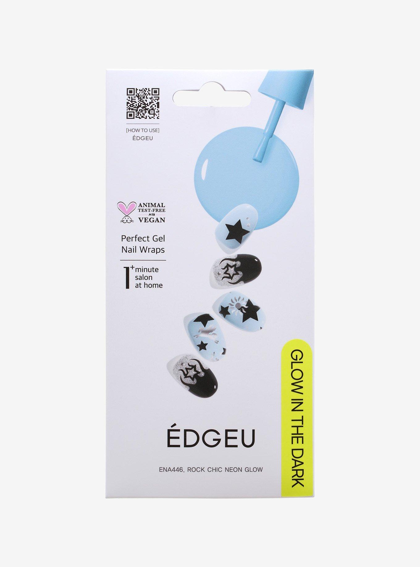 EDGEU Rock Chic Neon Glow-In-The-Dark Gel Nail Strips, , hi-res