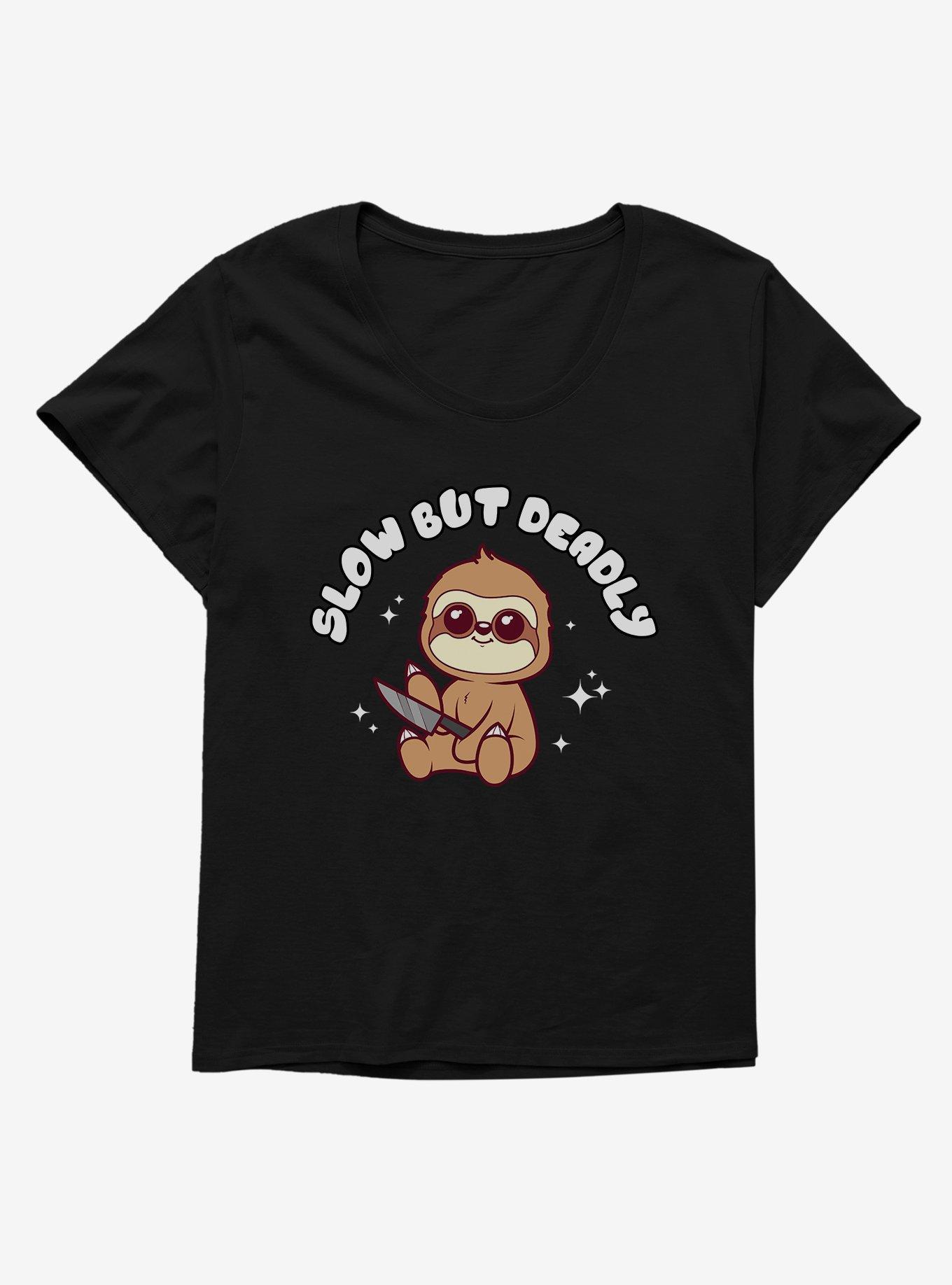 Sloth Slow But Deadly Womens T-Shirt Plus Size, , hi-res