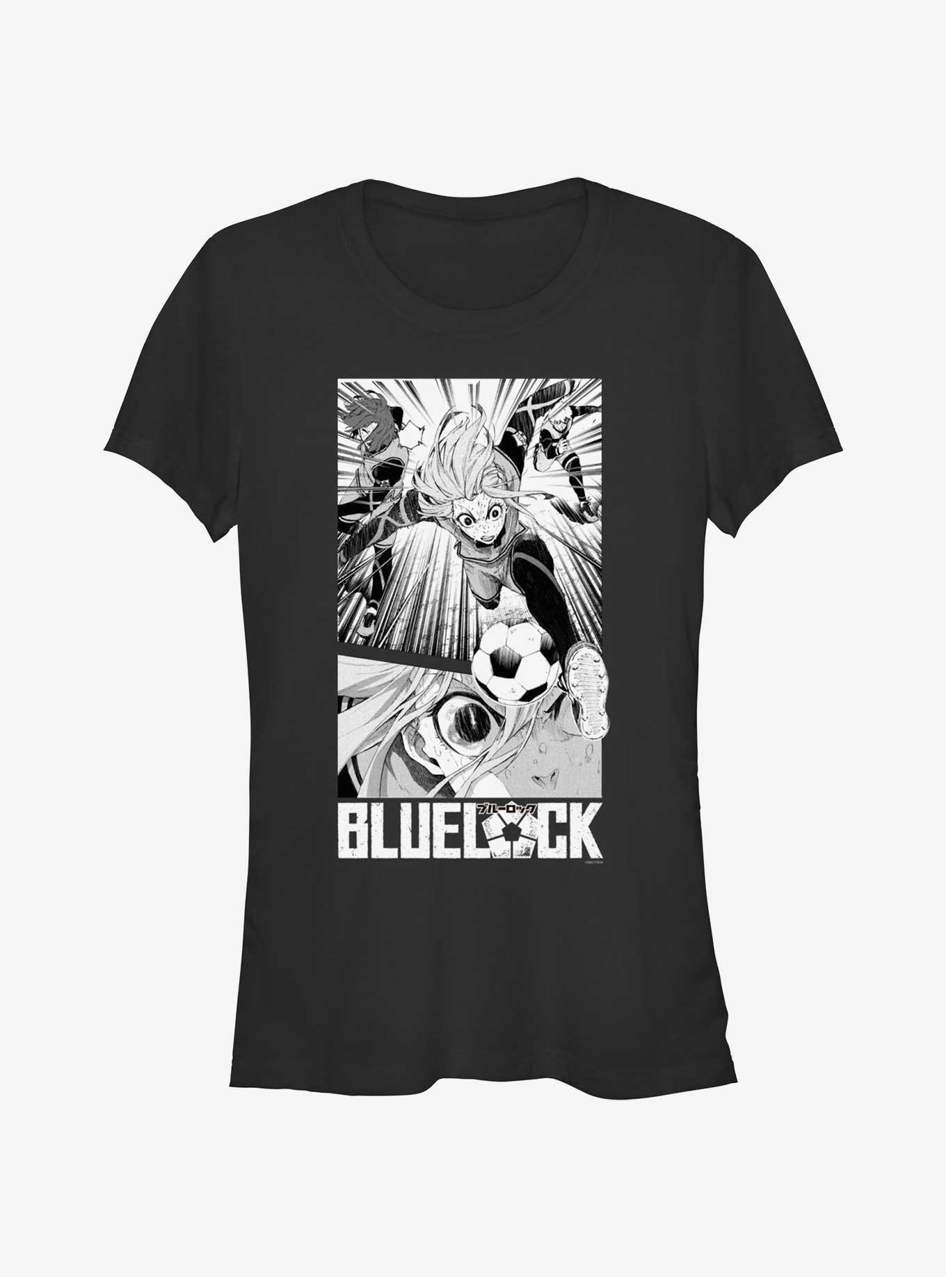 Blue Lock Hyoma Chigiri Kick Poster Girls T-Shirt, BLACK, hi-res
