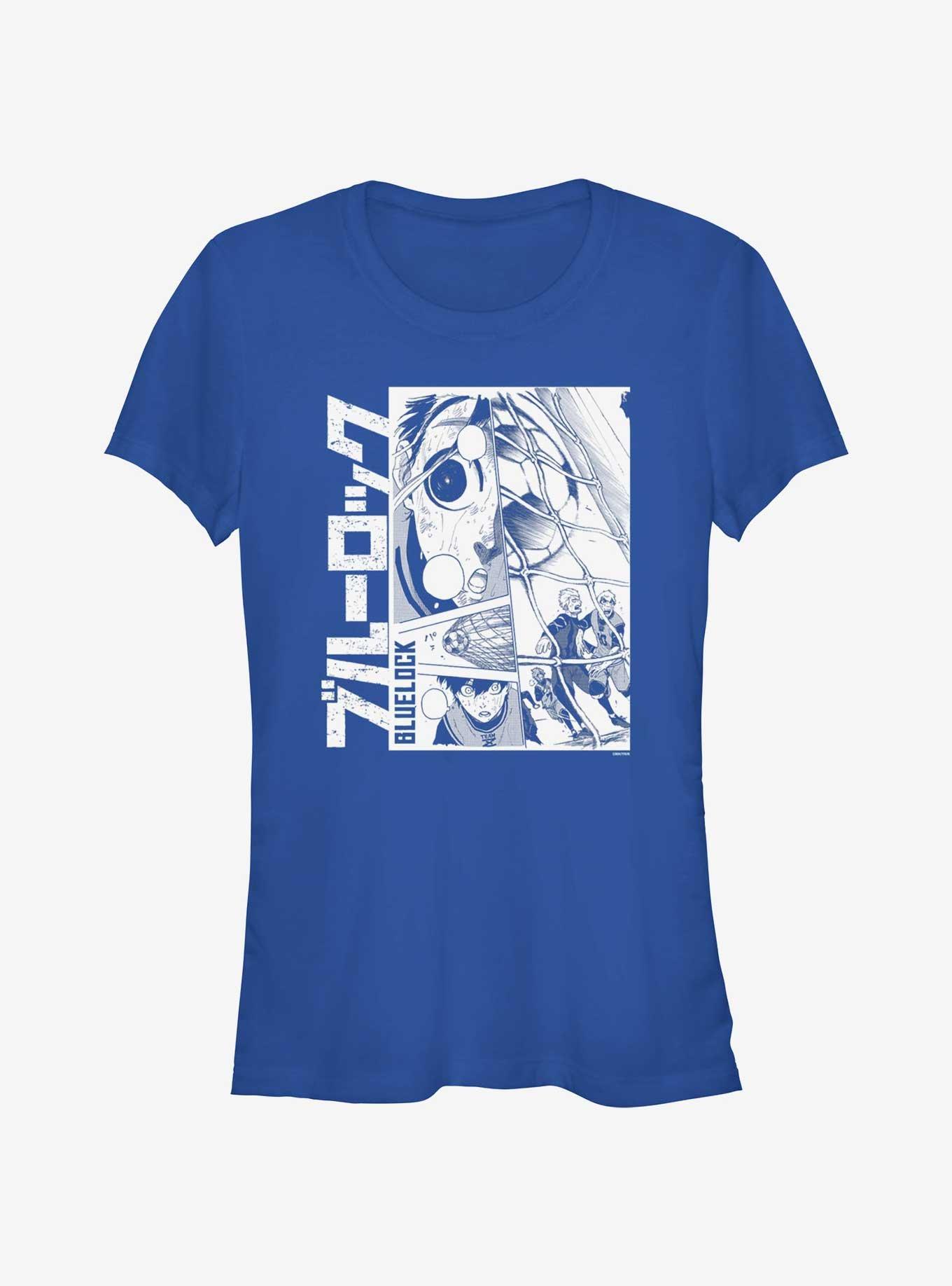 Blue Lock Yoichi Isagi Forward Kick Poster Girls T-Shirt, ROYAL, hi-res