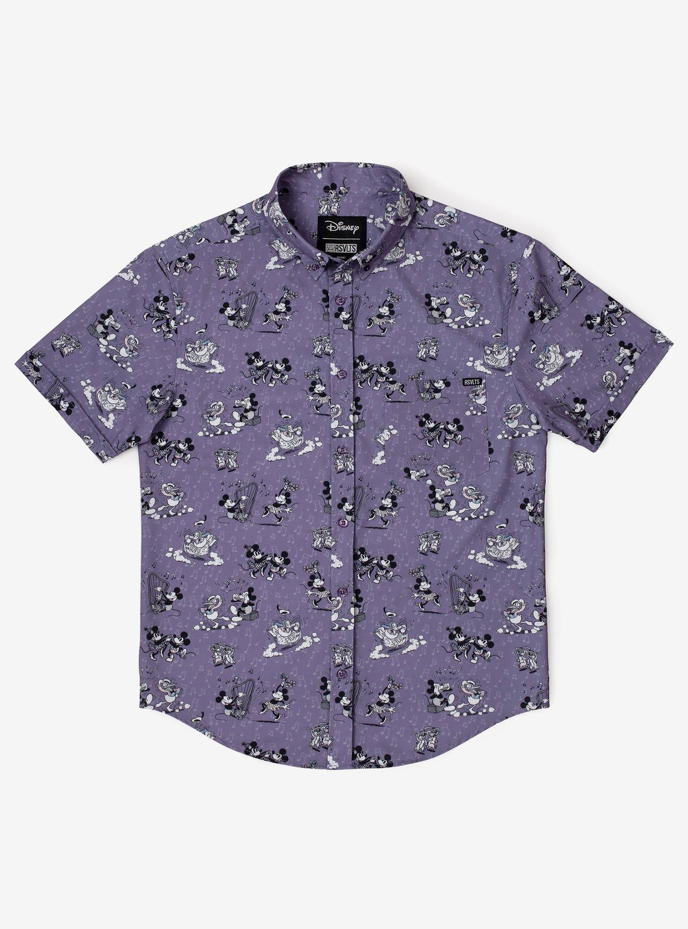 Disney100 x RSVLTS "Dancing Toons" Button-Up Shirt, PURPLE, hi-res