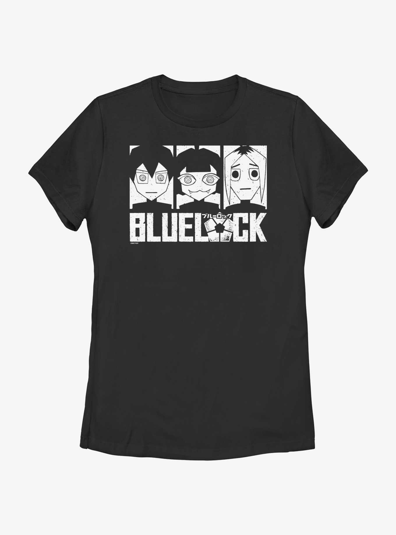 Blue Lock Team Z Yoichi Isagi Meguru Bachira and Gin Gagamaru Womens T-Shirt, BLACK, hi-res