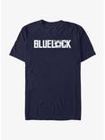 Blue Lock Glitch Logo T-Shirt, NAVY, hi-res
