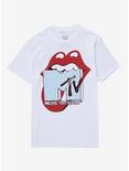 The Rolling Stones Lips & MTV Logos T-Shirt, BRIGHT WHITE, hi-res