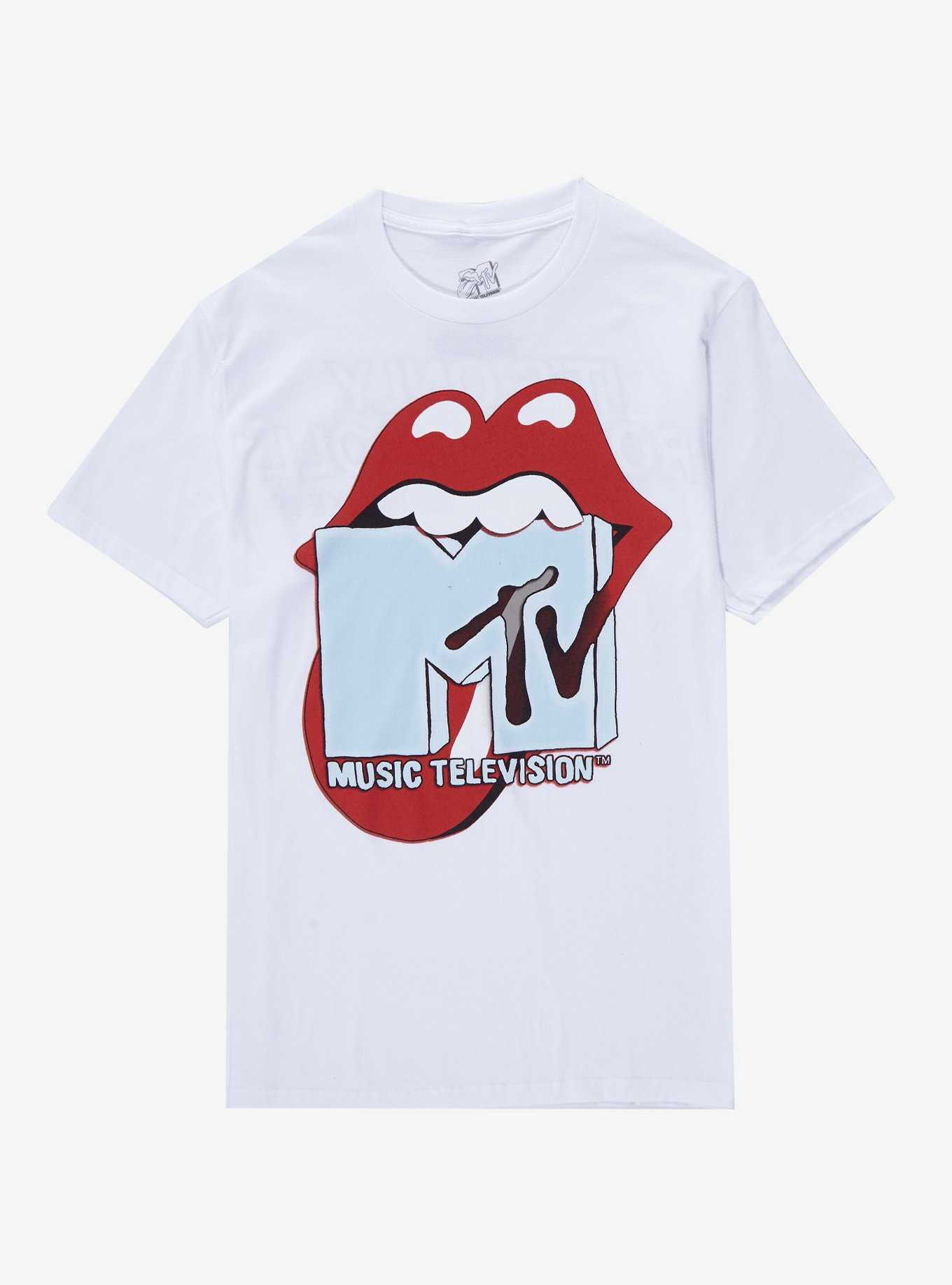 The Rolling Stones Lips & MTV Logos T-Shirt, , hi-res