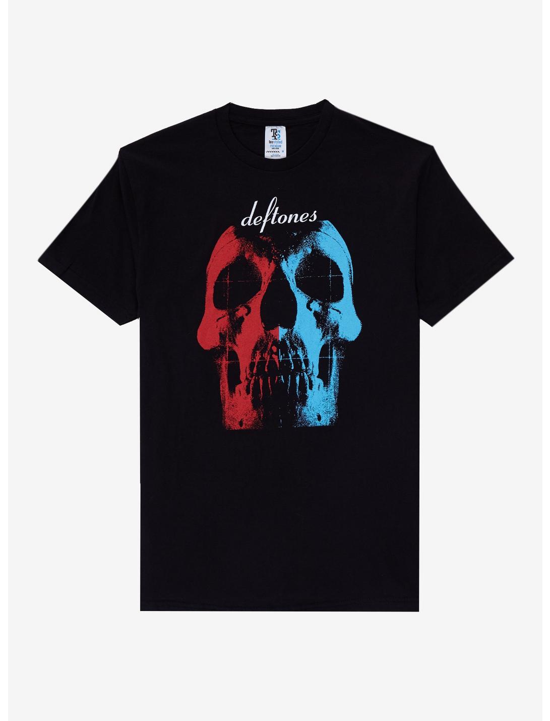 Deftones Minerva Split Skull T-Shirt, BLACK, hi-res