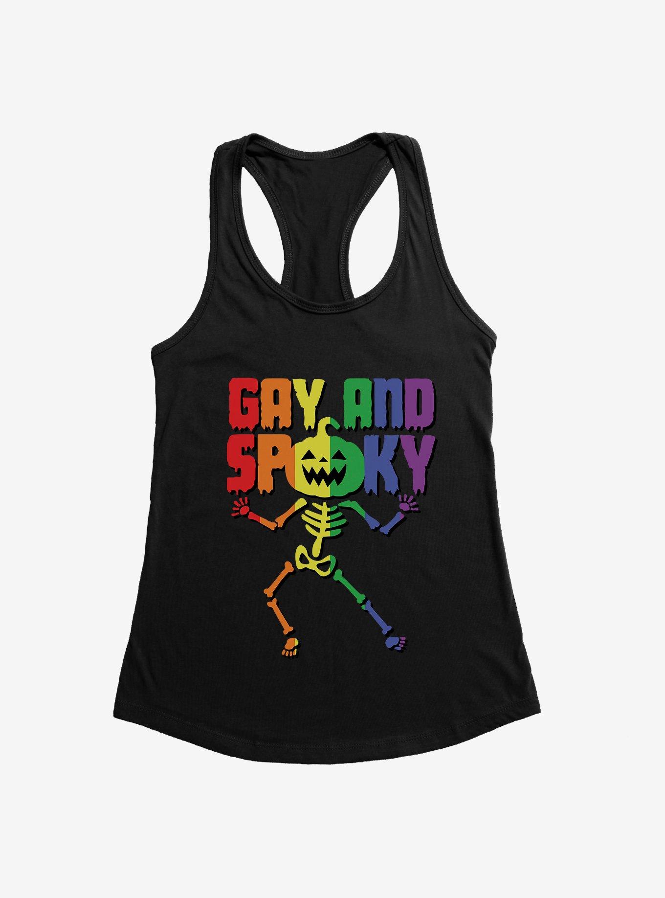 Hot Topic Rainbow Gay And Spooky Skeleton Girls Tank