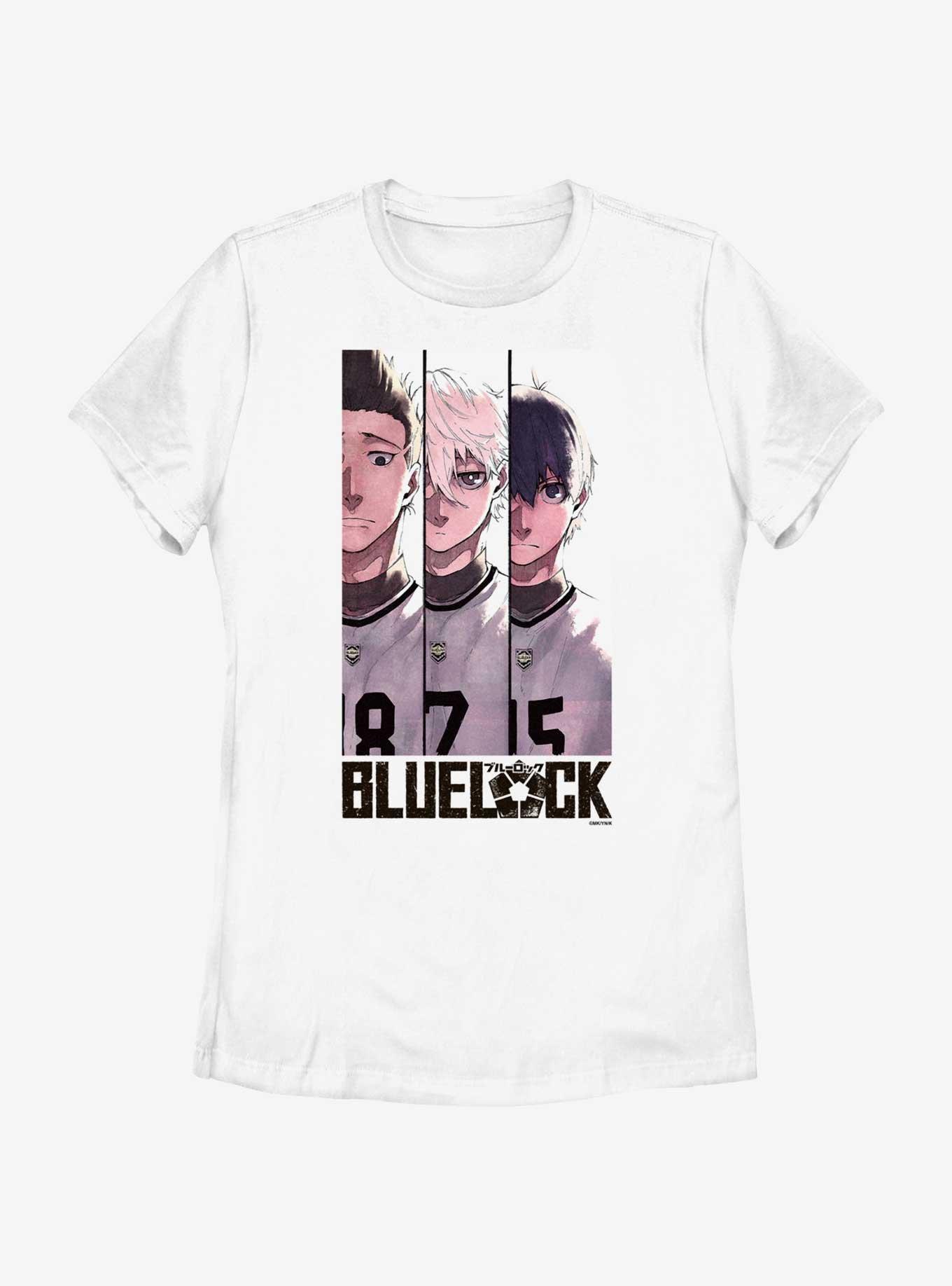 Blue Lock Team Eleven Shoei Baro Seishiro Nagi and Yoichi Isagi Womens T-Shirt, WHITE, hi-res
