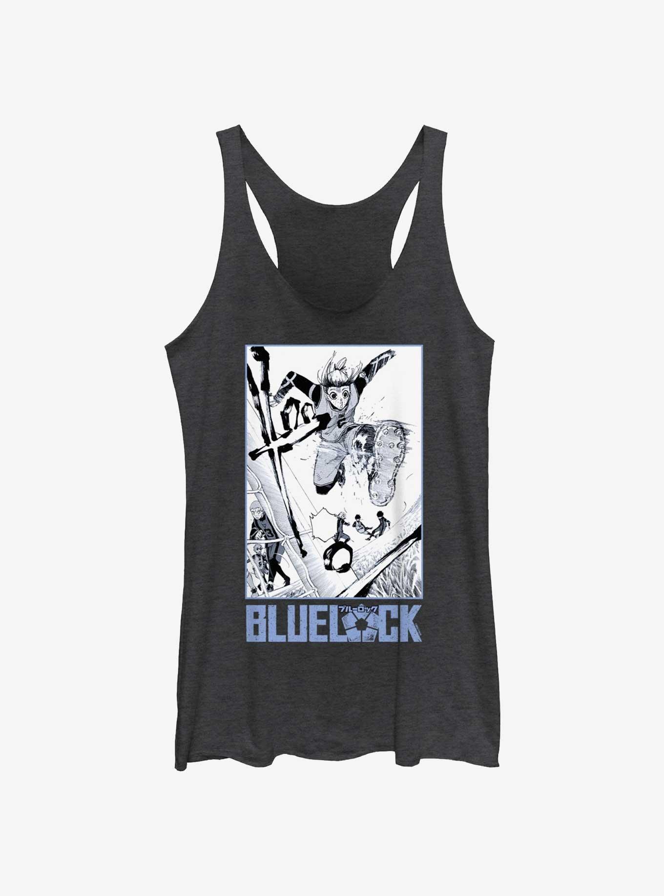 Blue Lock Gin Gagamaru Poster Womens Tank Top, BLK HTR, hi-res