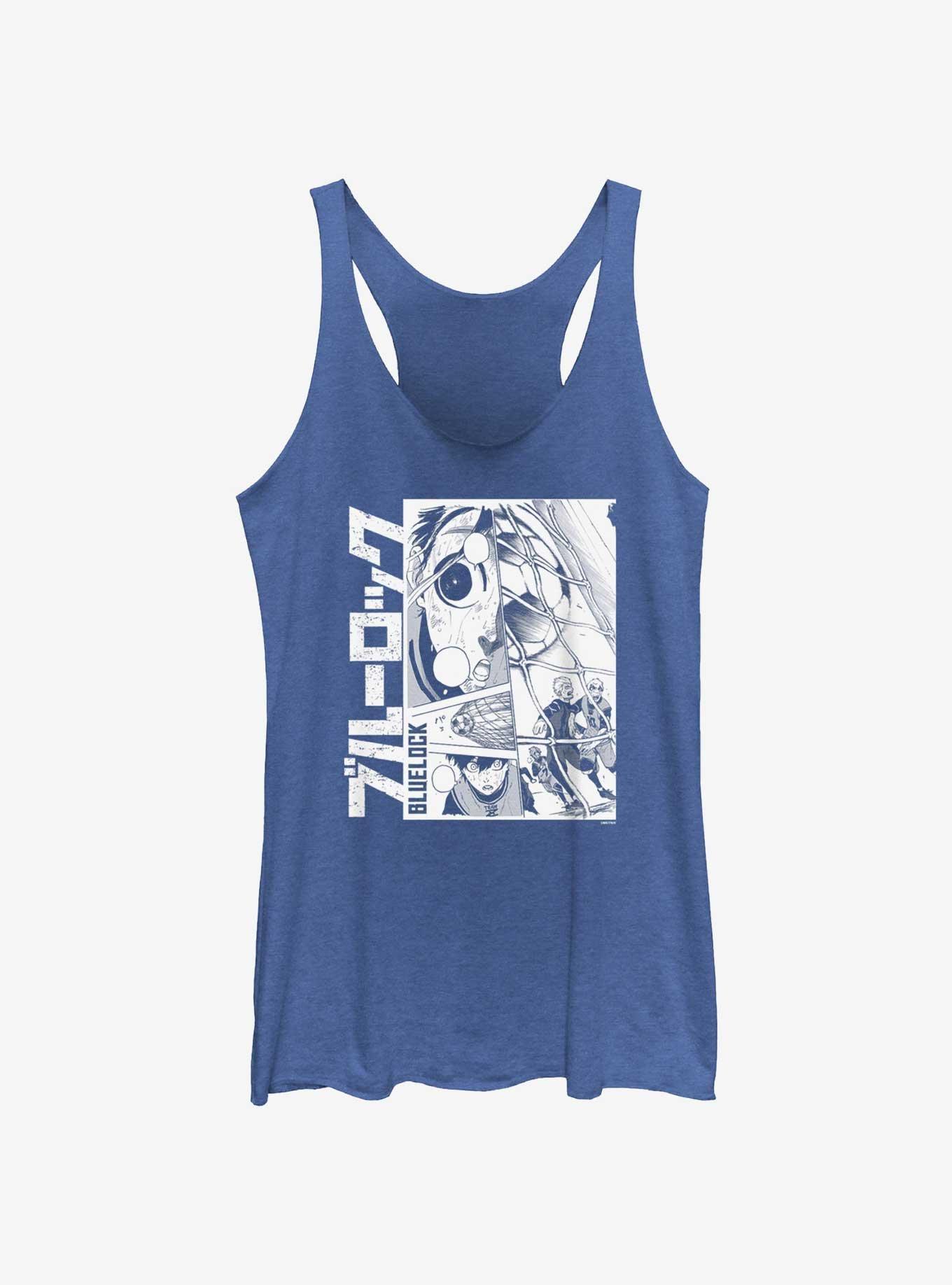 Blue Lock Yoichi Isagi Forward Kick Poster Womens Tank Top, ROY HTR, hi-res