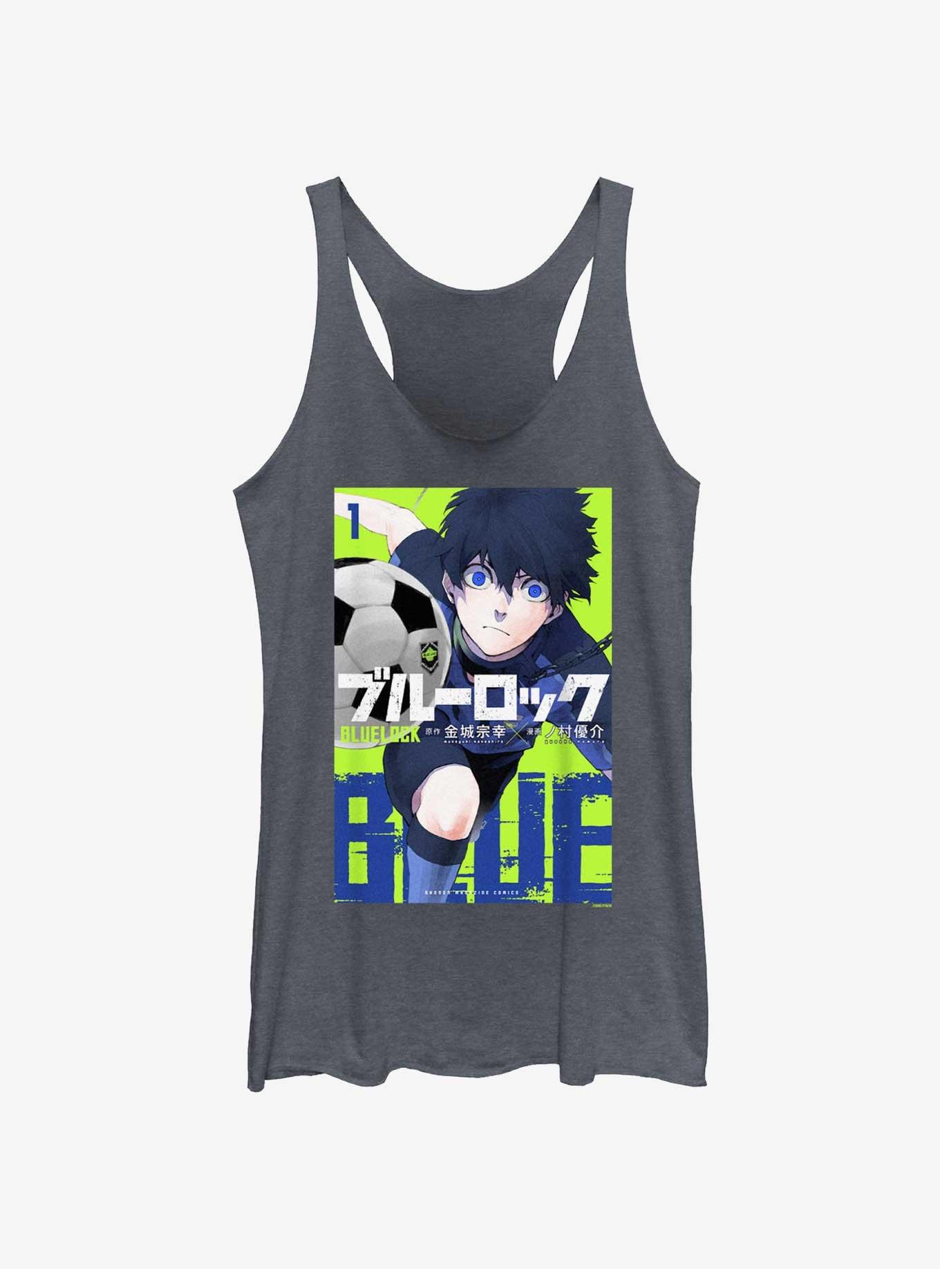 Blue Lock Yoichi Isagi Poster Womens Tank Top, NAVY HTR, hi-res