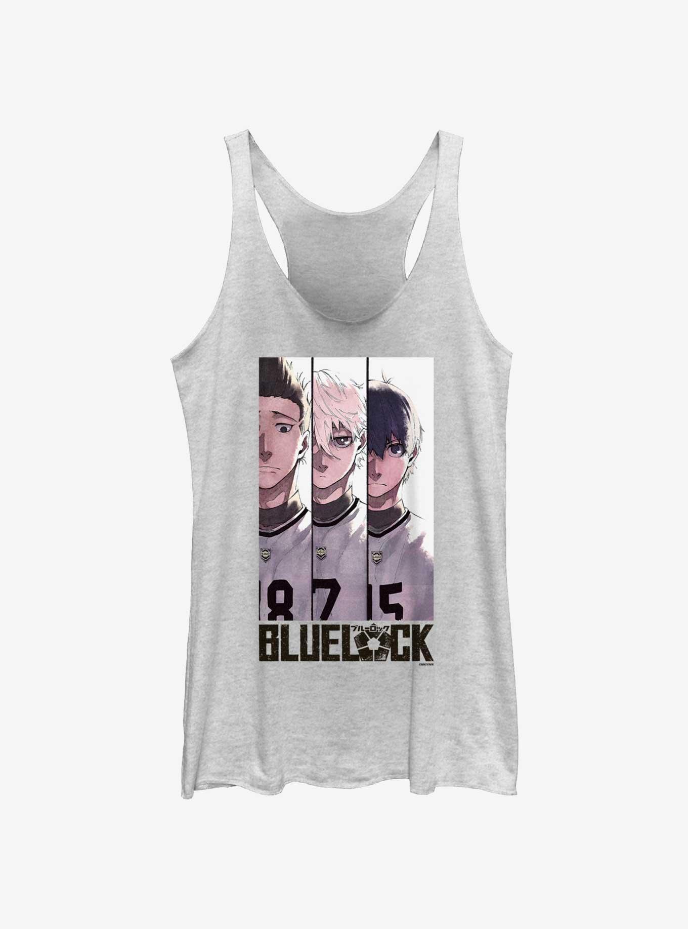 Blue Lock Team Eleven Shoei Baro Seishiro Nagi and Yoichi Isagi Womens Tank Top, WHITE HTR, hi-res