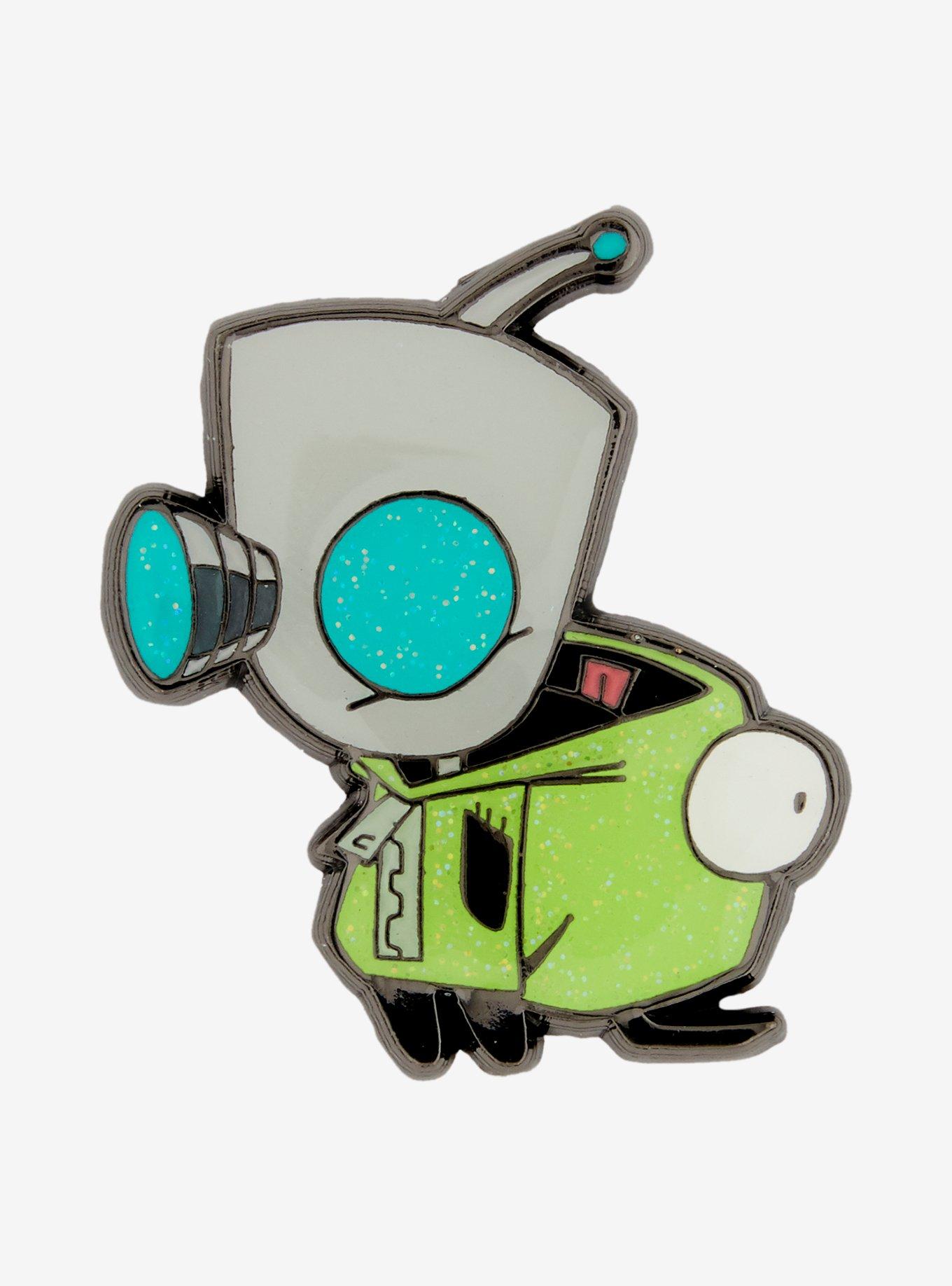 Loungefly Invader Zim GIR Costume Glitter Enamel Pin, , hi-res