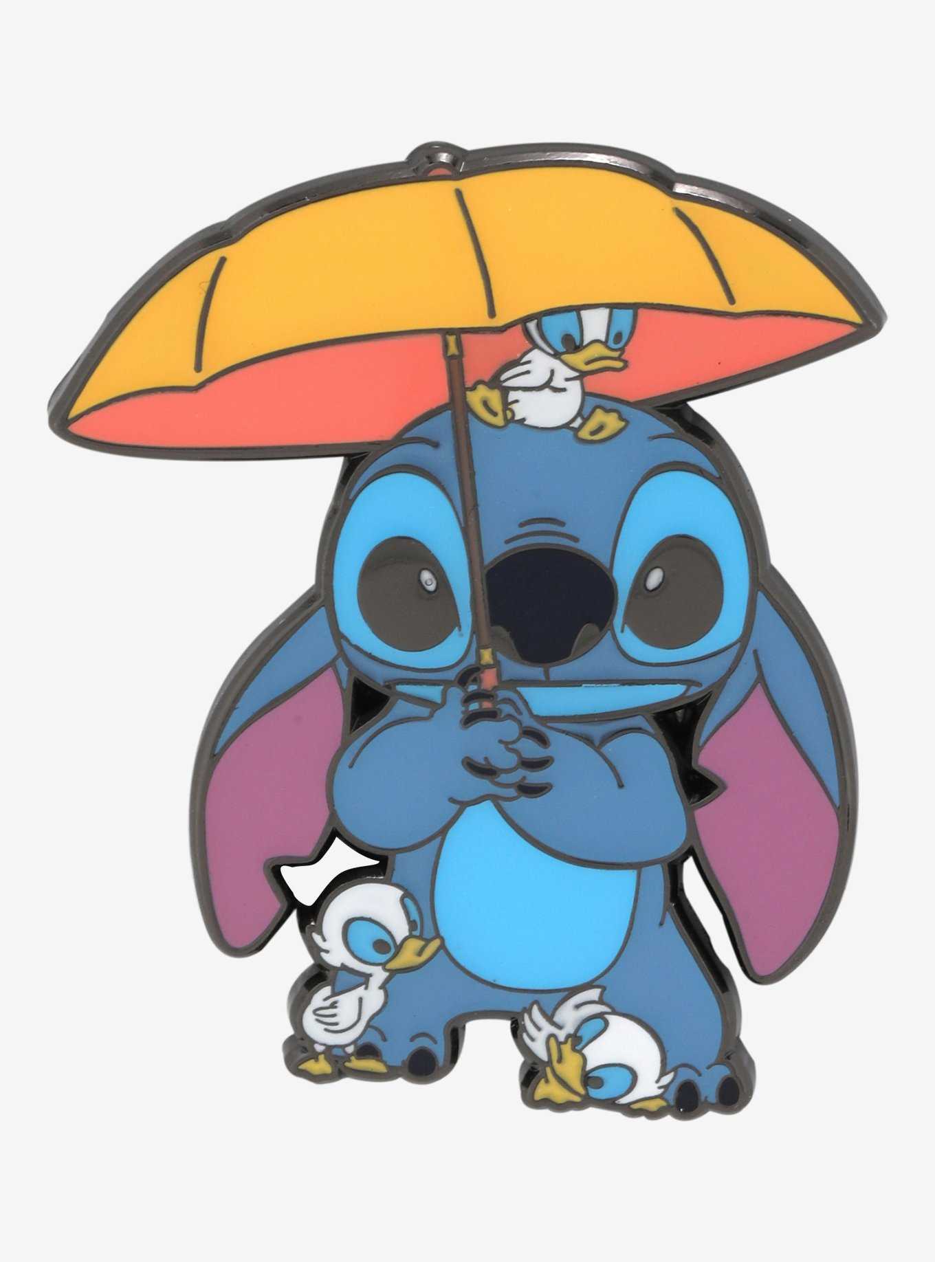Loungefly Disney Lilo & Stitch Ducklings Umbrella Enamel Pin, , hi-res
