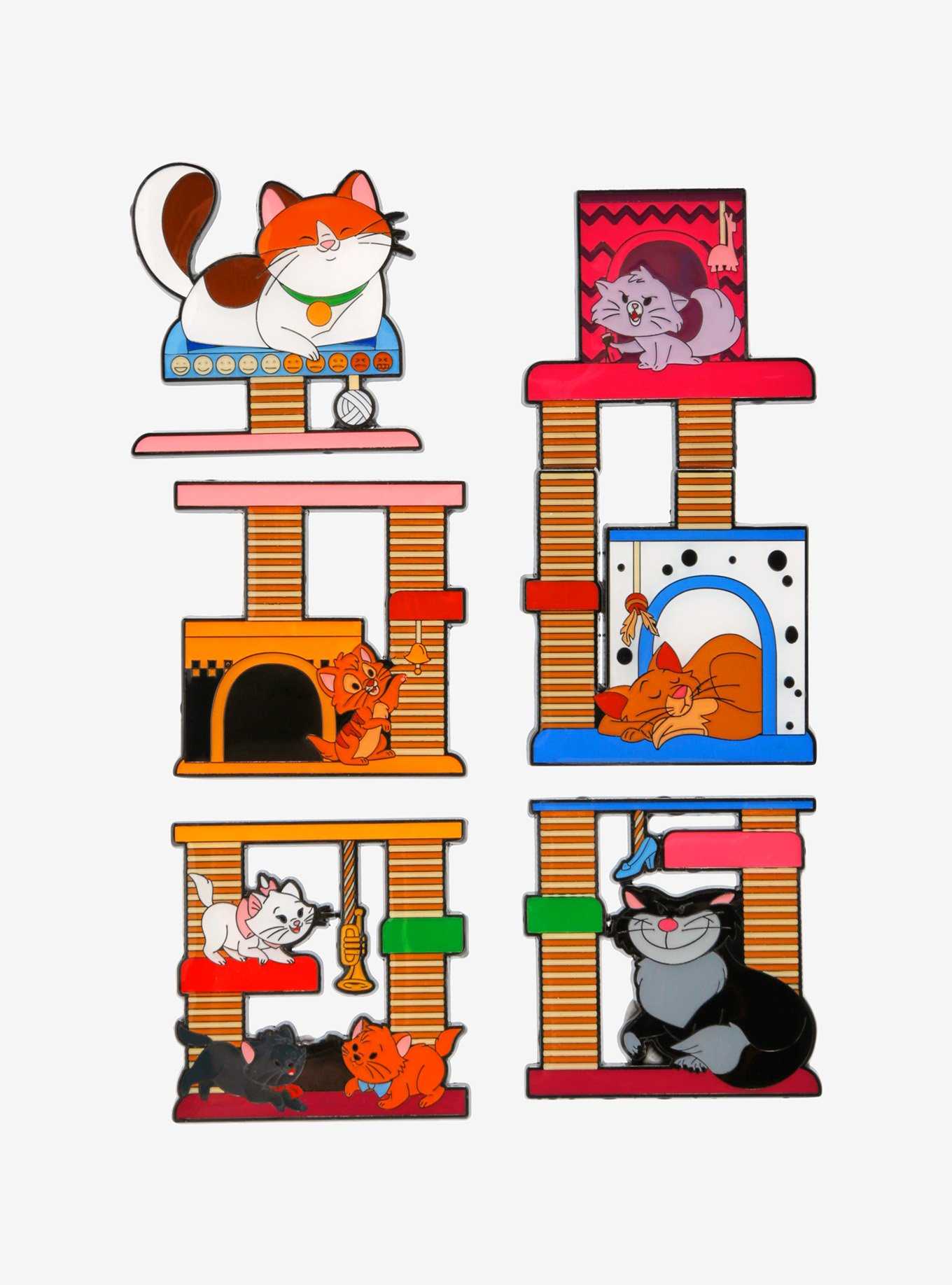 Loungefly Disney Cats Tower Blind Box Enamel Pin, , hi-res