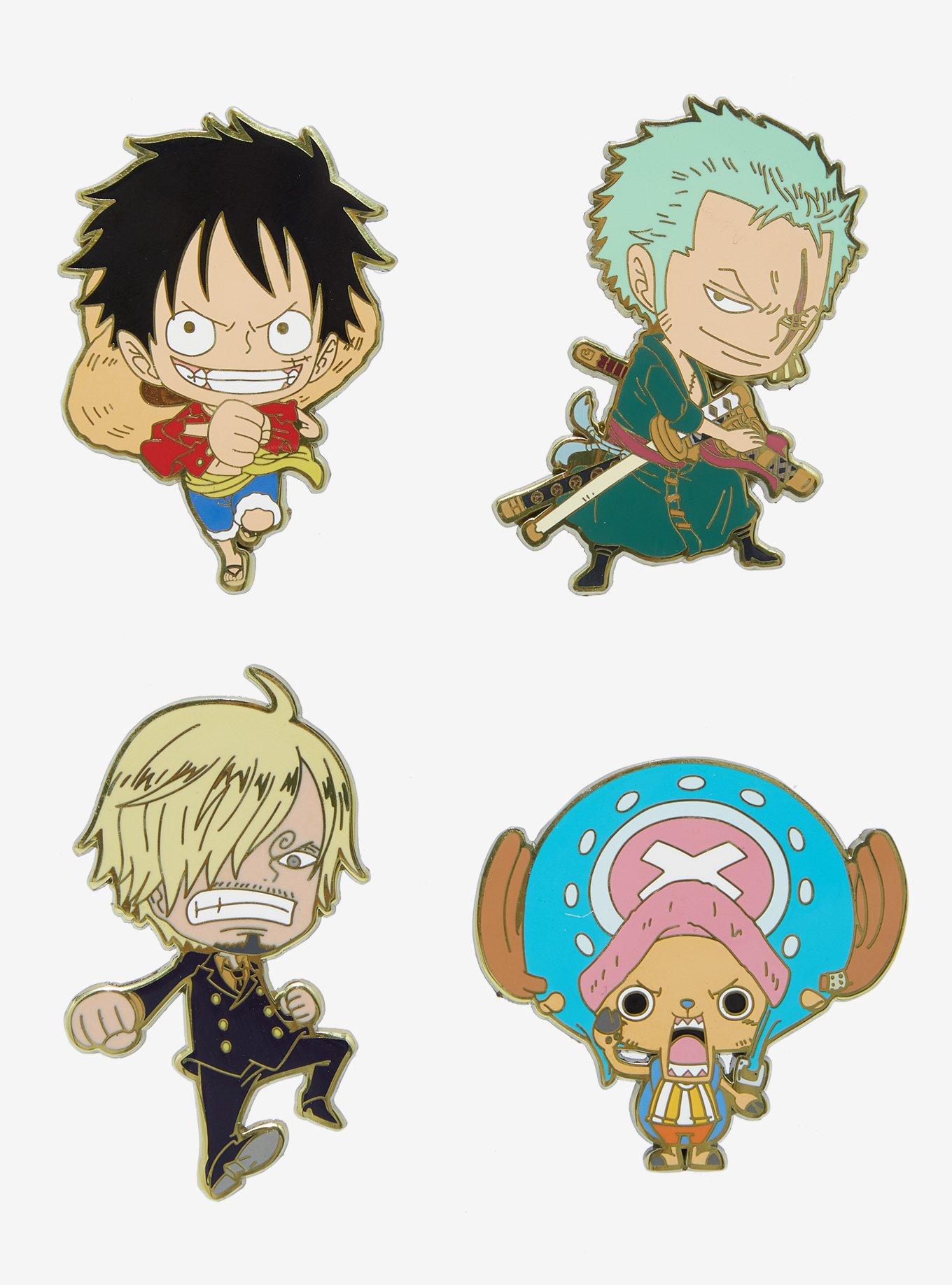 One Piece Chibi Group Enamel Pin Set, , hi-res