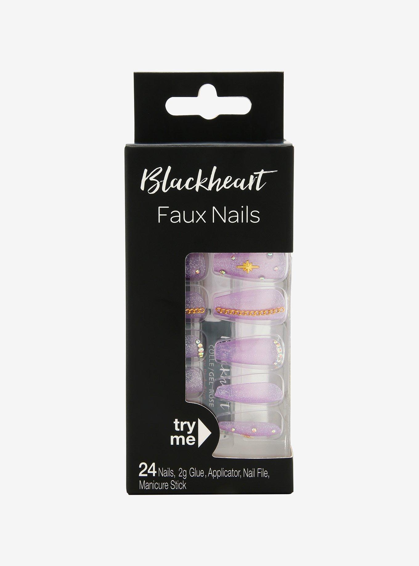 Blackheart Celestial Glitter Faux Nail Set