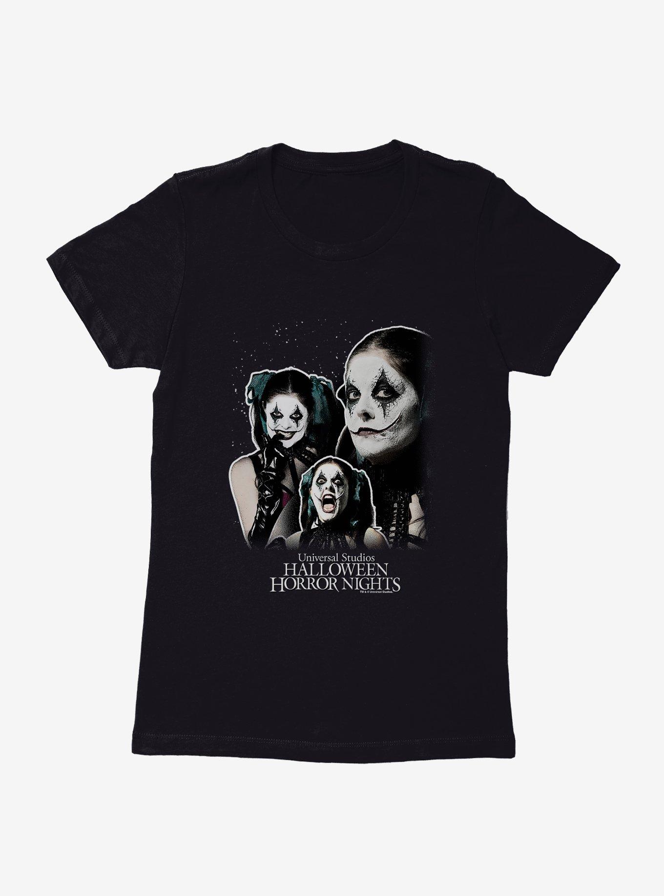 Universal Studios Halloween Horror Nights Chance The Clown Womens T-Shirt, BLACK, hi-res