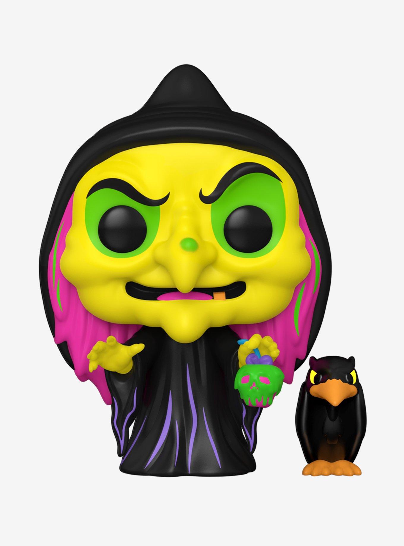 Funko Pop! Disney Villains Snow White and the Seven Dwarfs Disguised Evil  Queen with Raven Black Light Vinyl Figure — BoxLunch Exclusive | BoxLunch