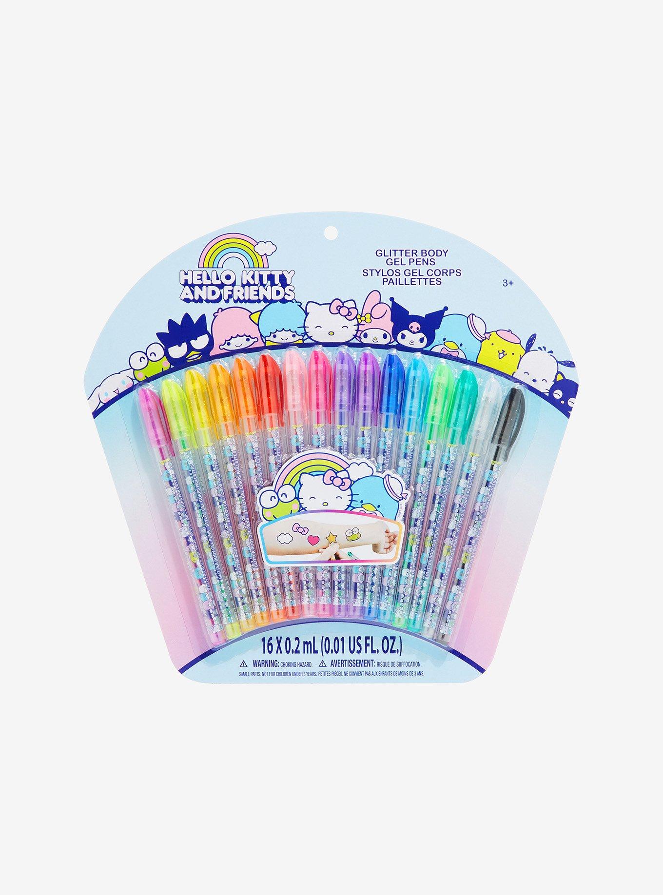 Hello Kitty And Friends Glitter Body Gel Pen Set