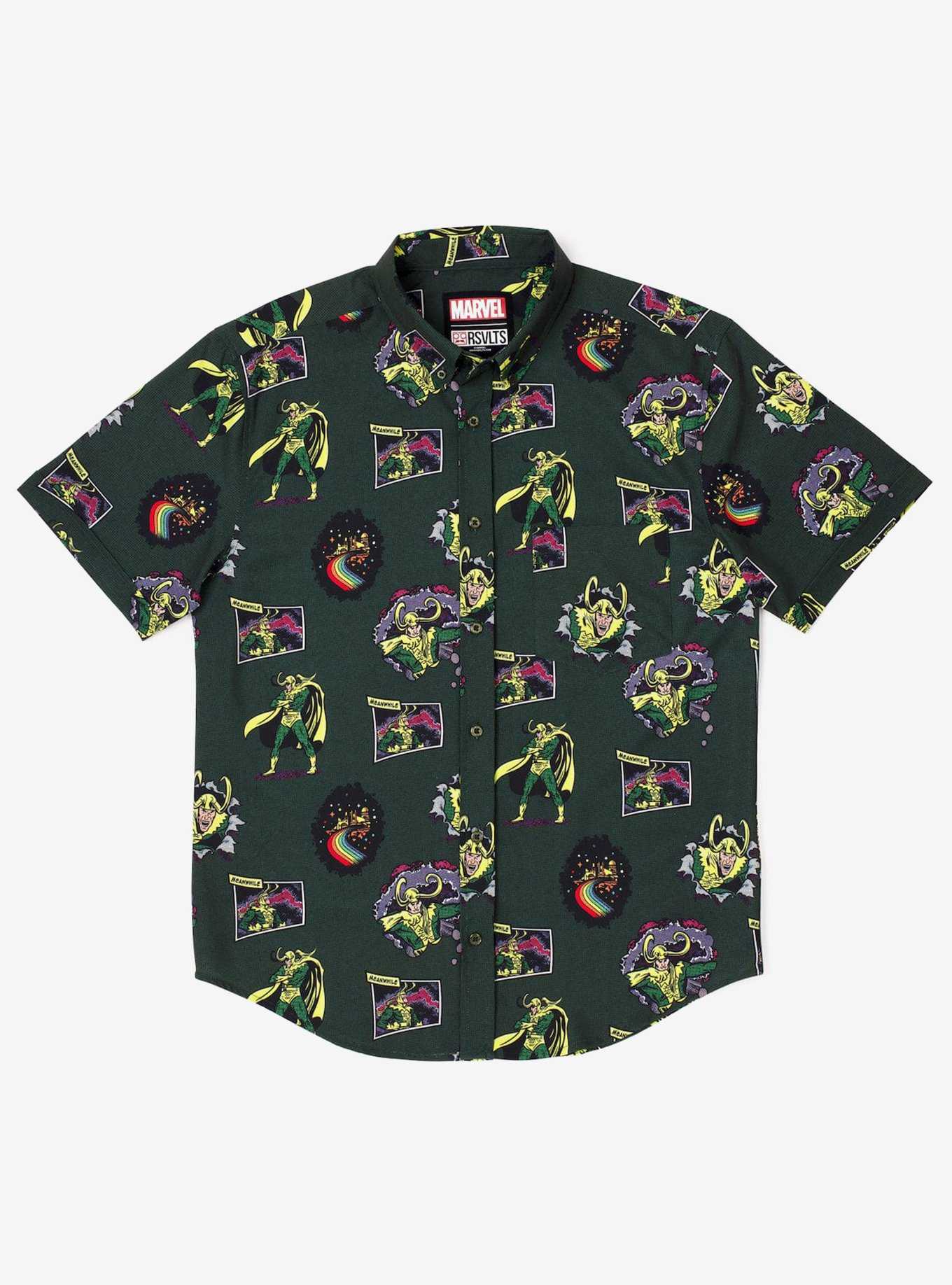 RSVLTS Marvel Loki "The Trickster" Button-Up Shirt, , hi-res