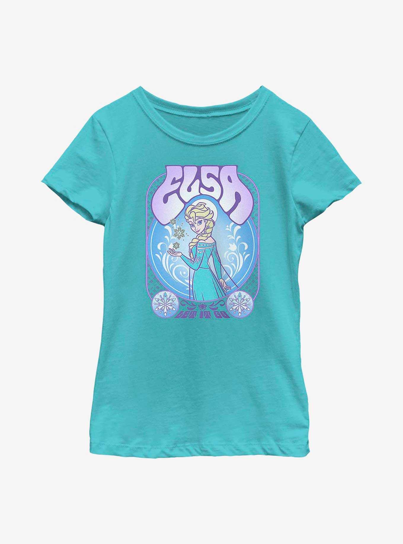 Disney Frozen Elsa Retro Youth Girls T-Shirt, , hi-res