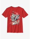 Minecraft Wolf Hero Youth T-Shirt, RED, hi-res