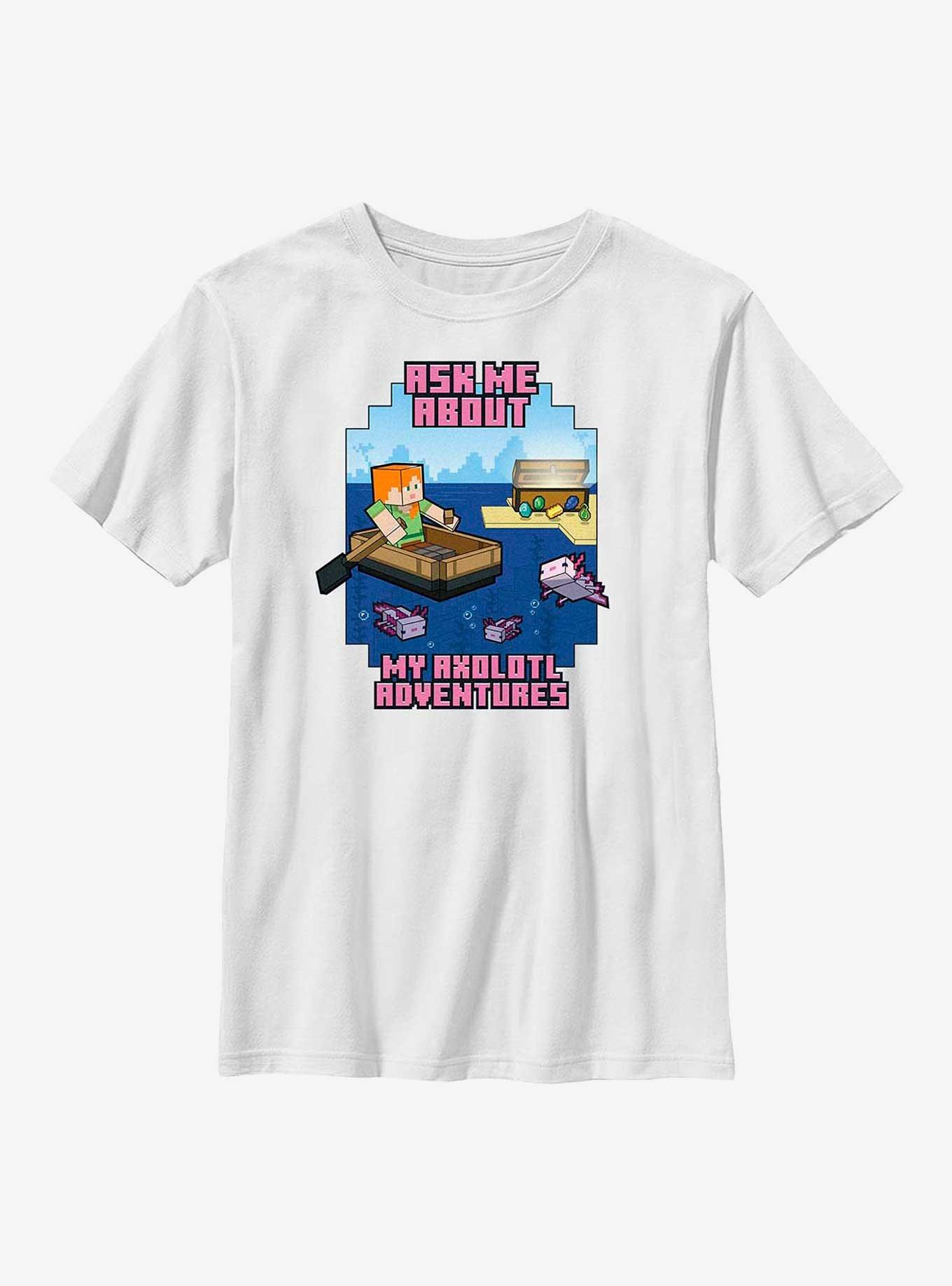 Minecraft My Adventures Youth T-Shirt, WHITE, hi-res