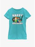Minecraft Birthday Youth Girls T-Shirt, TAHI BLUE, hi-res