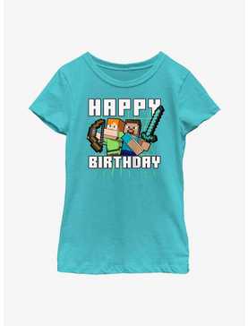 Minecraft Birthday Youth Girls T-Shirt, , hi-res
