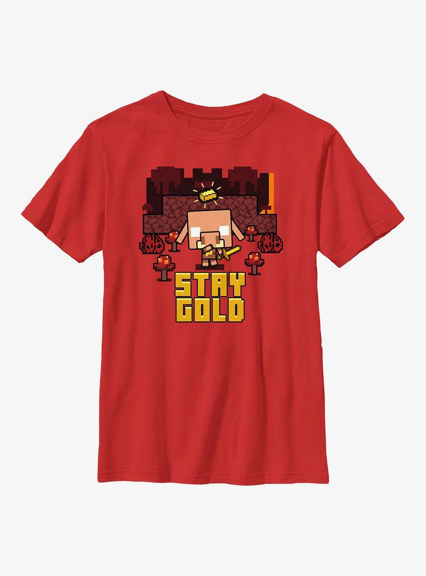 Minecraft Stay Gold Youth T-Shirt, , hi-res