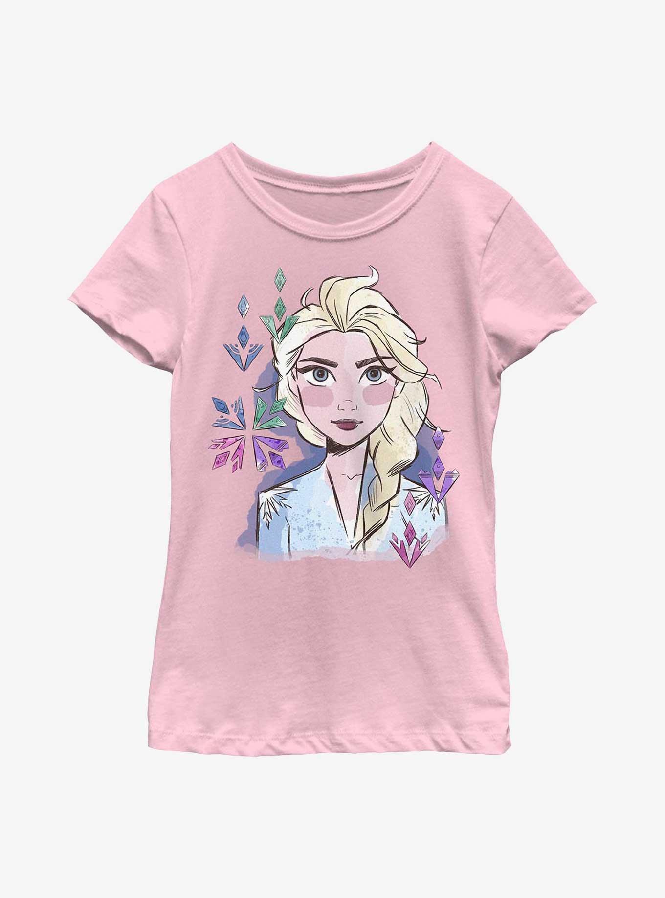 Disney Frozen 2 Elsa Art Face Youth Girls T-Shirt, , hi-res