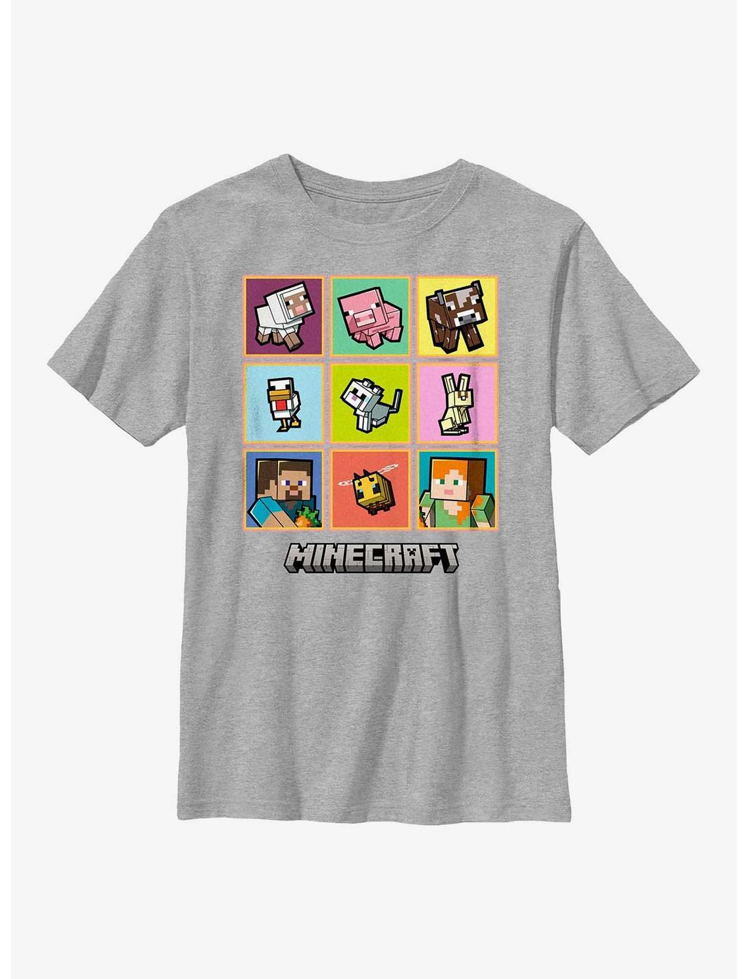 Minecraft Pets Grid Youth T-Shirt, ATH HTR, hi-res