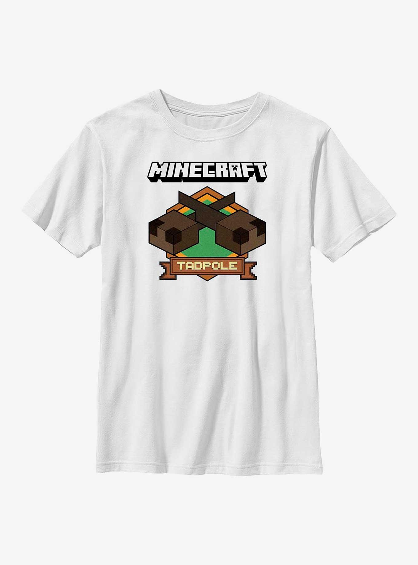 Minecraft Tadpole Badge Youth T-Shirt, WHITE, hi-res