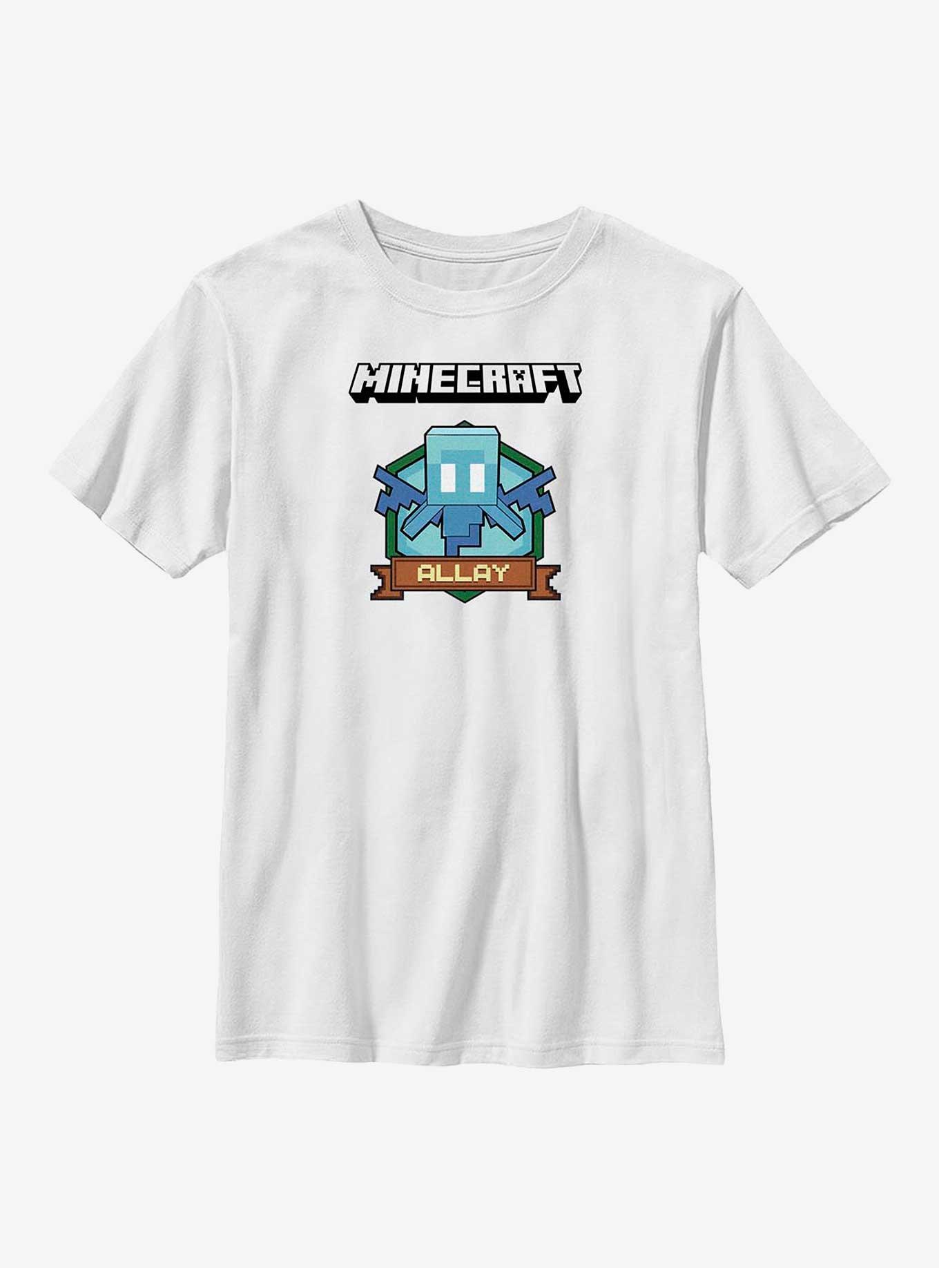 Minecraft Allay Badge Youth T-Shirt, WHITE, hi-res