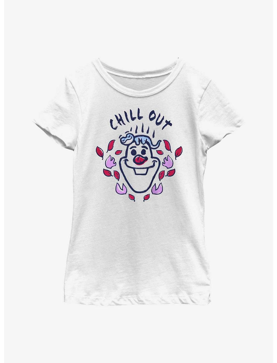 Disney Frozen 2 Olaf Chill OutYouth Girls T-Shirt, WHITE, hi-res
