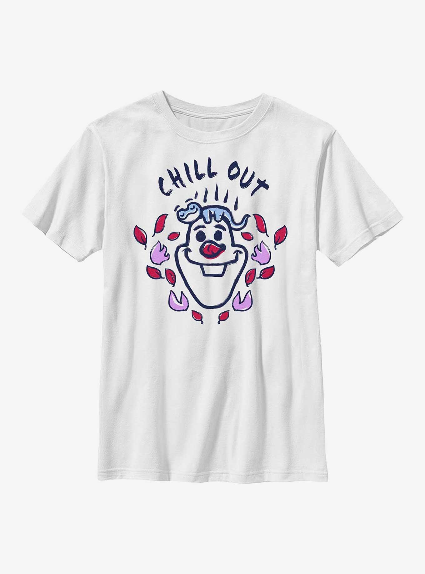 Disney Frozen 2 Olaf Chill Out Youth T-Shirt, WHITE, hi-res